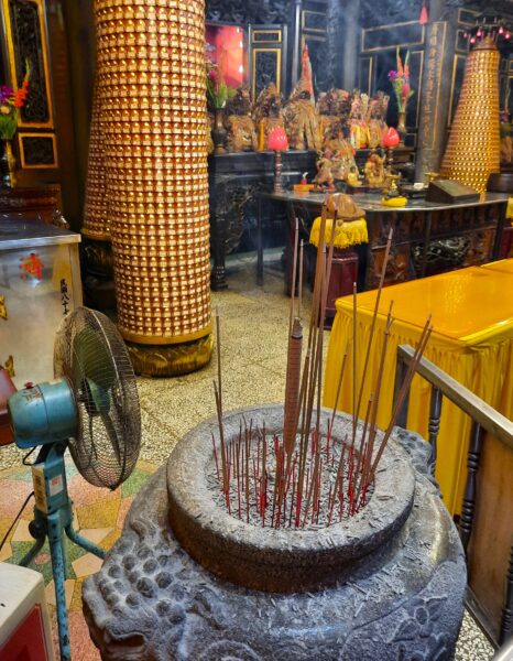 Inside a local temple in Xizhi, New Taipei City.