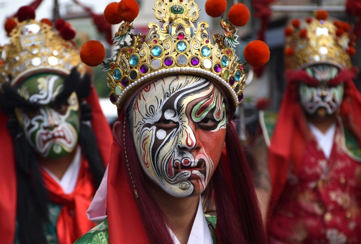 Temple parade in Taiwan