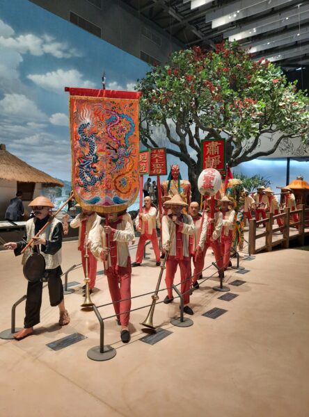 Recreation of a folk religion parade inside NMTH, Tainan, Taiwan