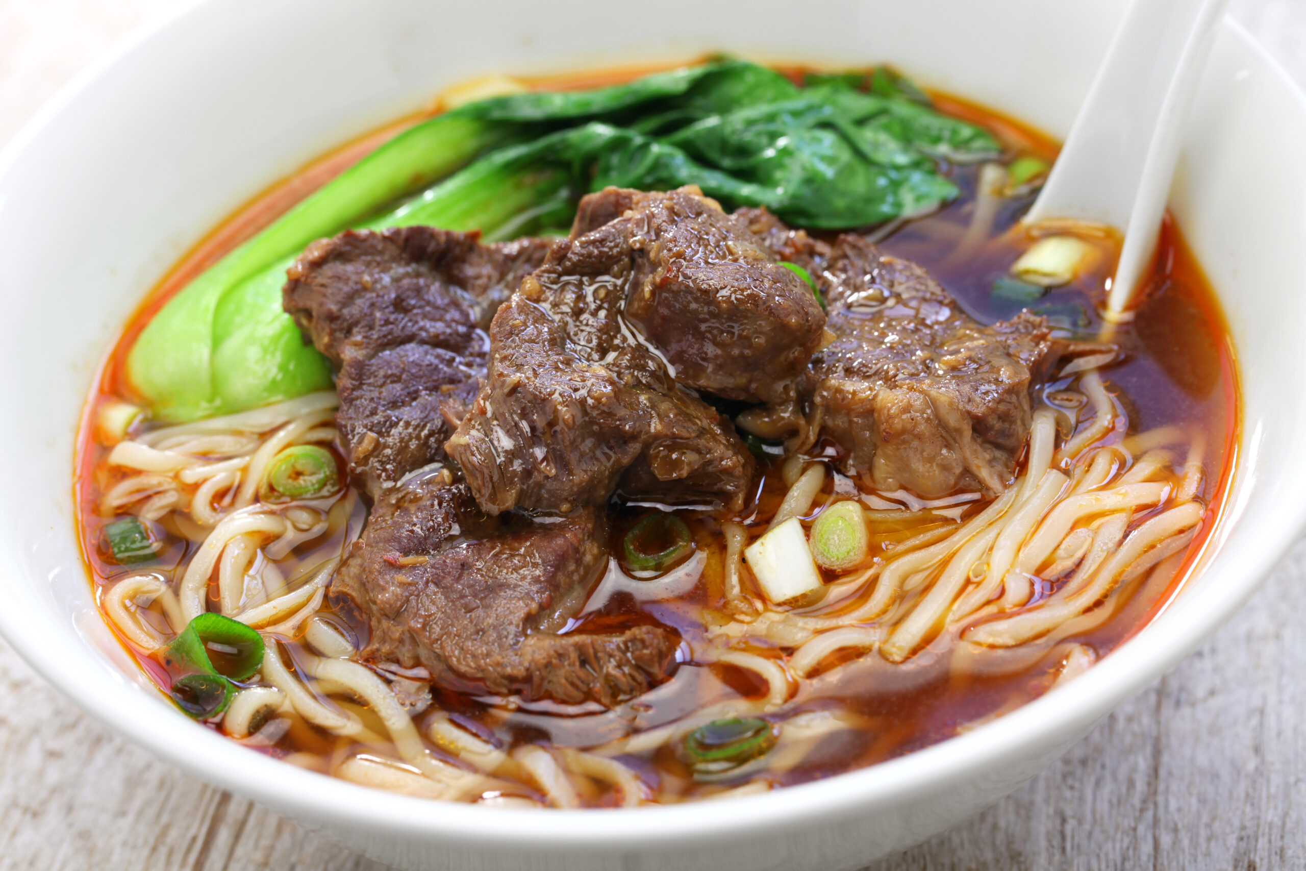 One of Taiwan's most iconic dishes, Beef noodle soup.