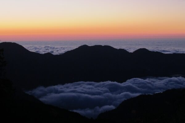 Sunset viewed from Alishan National Forest Recreation Area